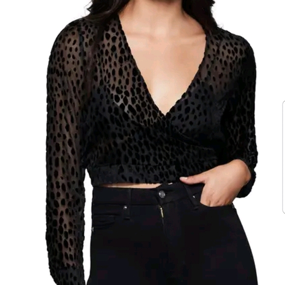 Good American Tops - NWT Burnout Leopard Top
